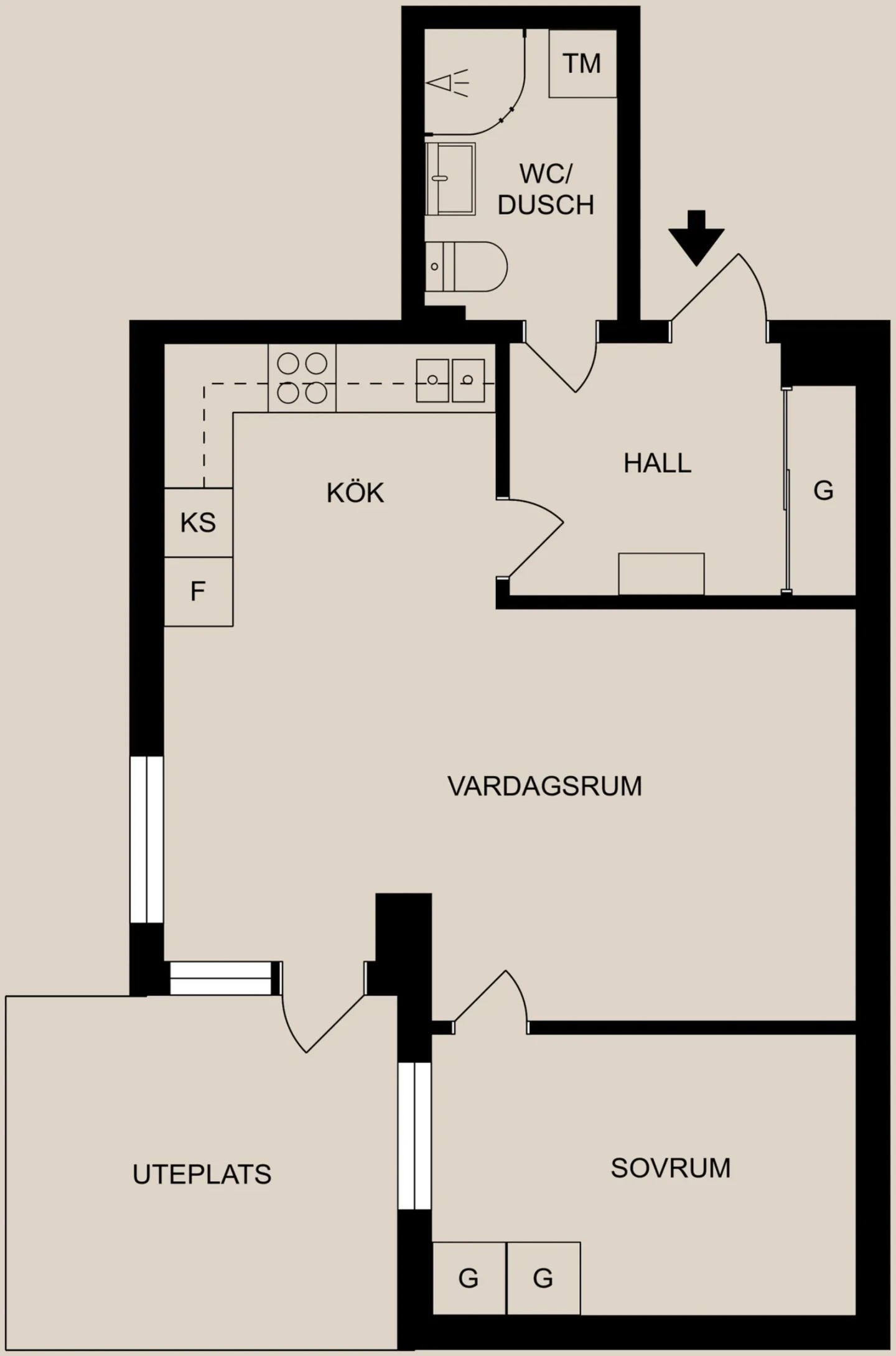 Planritning, Smedstugugatan 14