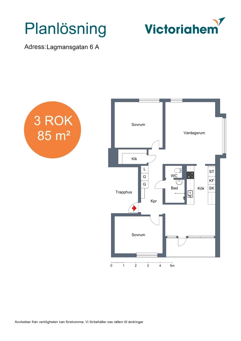 Planritning, Assessorsgatan 11B