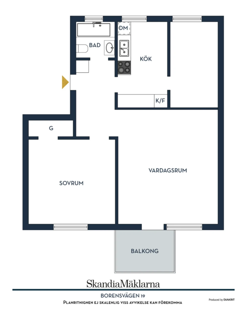 Planritning, Borensvägen 19