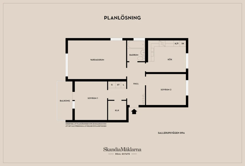 Planritning, Sallerupsvägen 89A