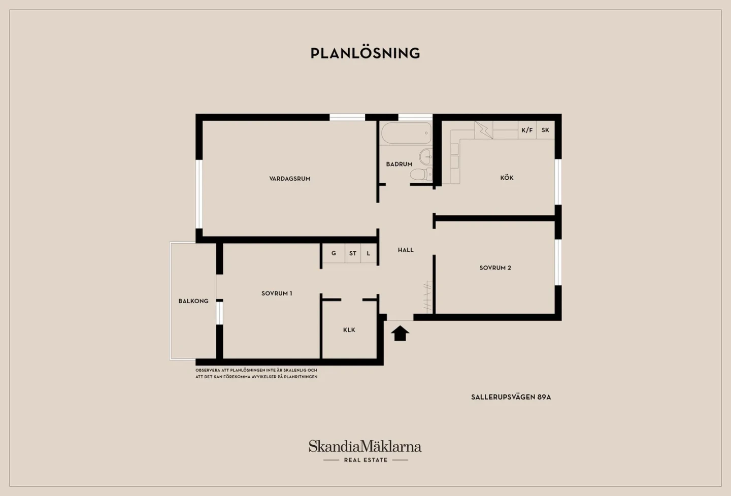 Planritning, Sallerupsvägen 89A