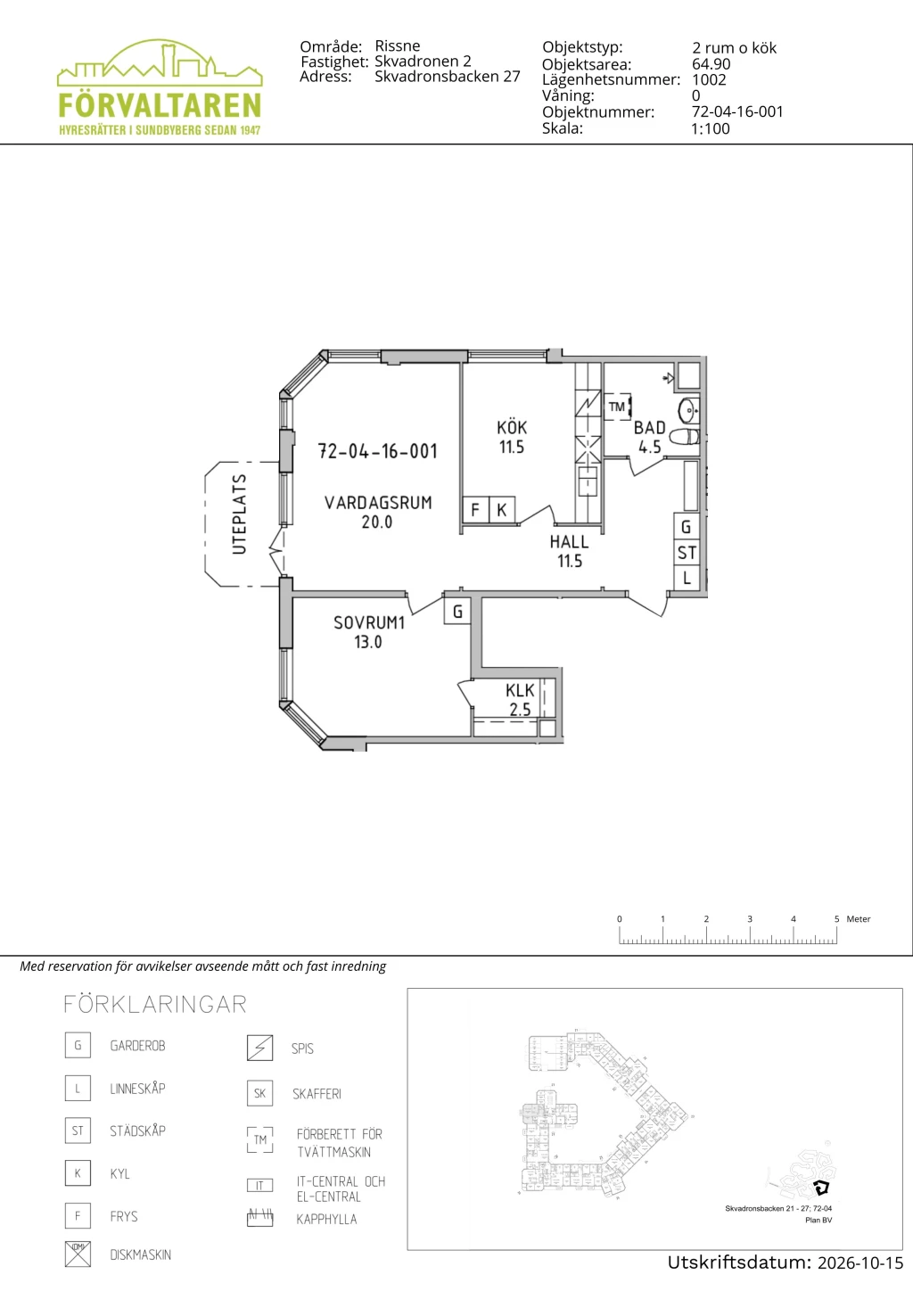 Planritning, Skvadronsbacken 27