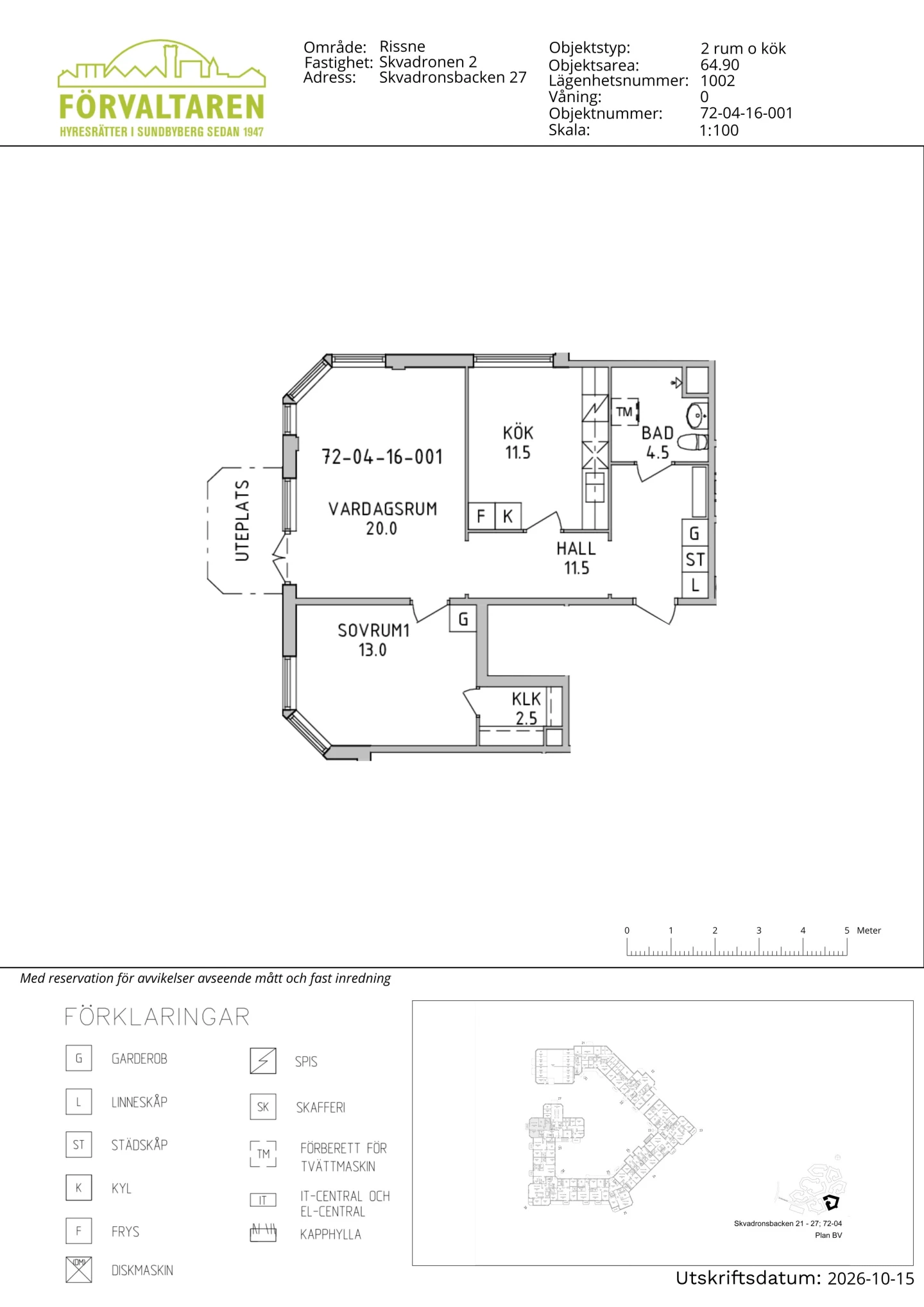 Planritning, Skvadronsbacken 27