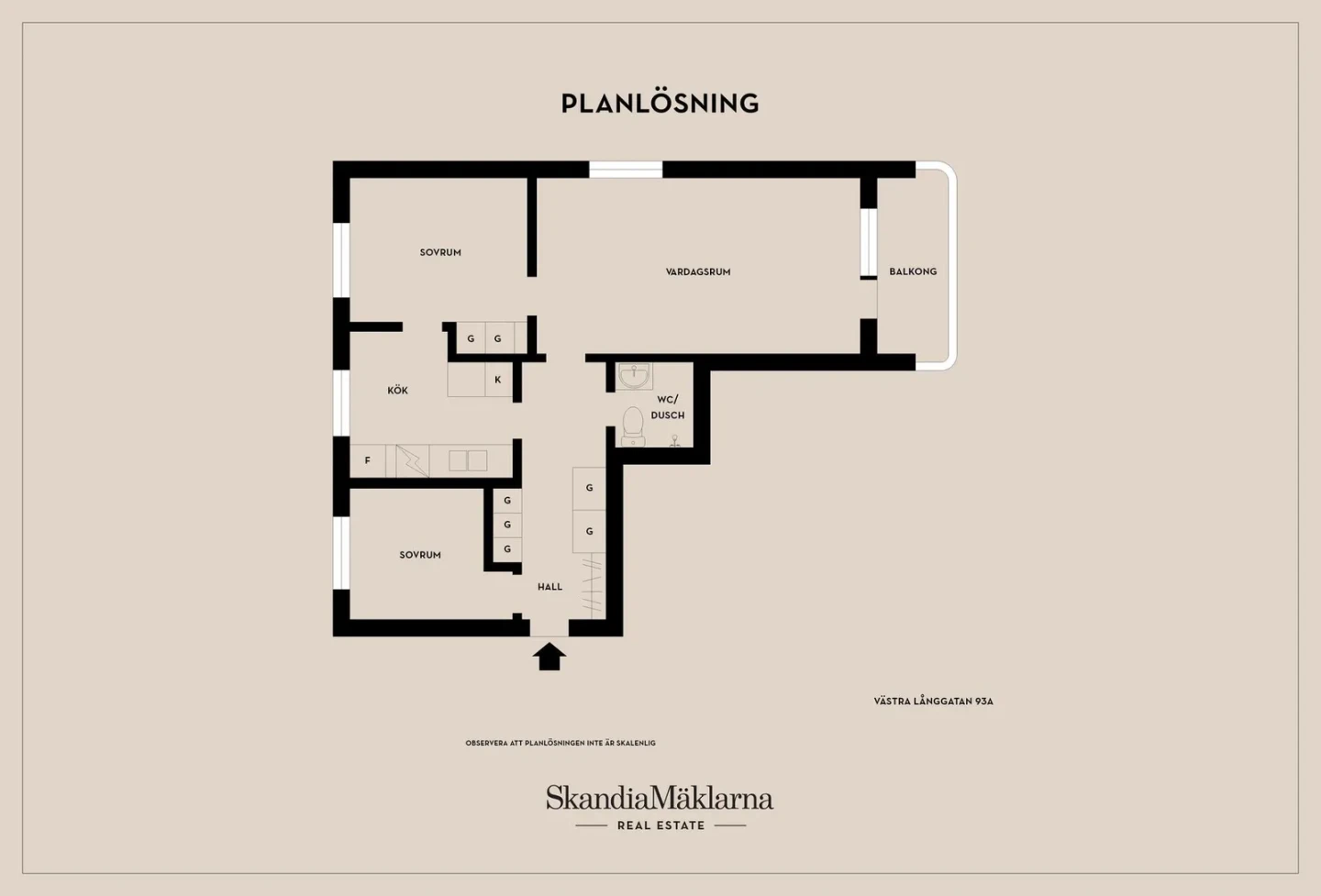 Planritning, Västra Långgatan 93A