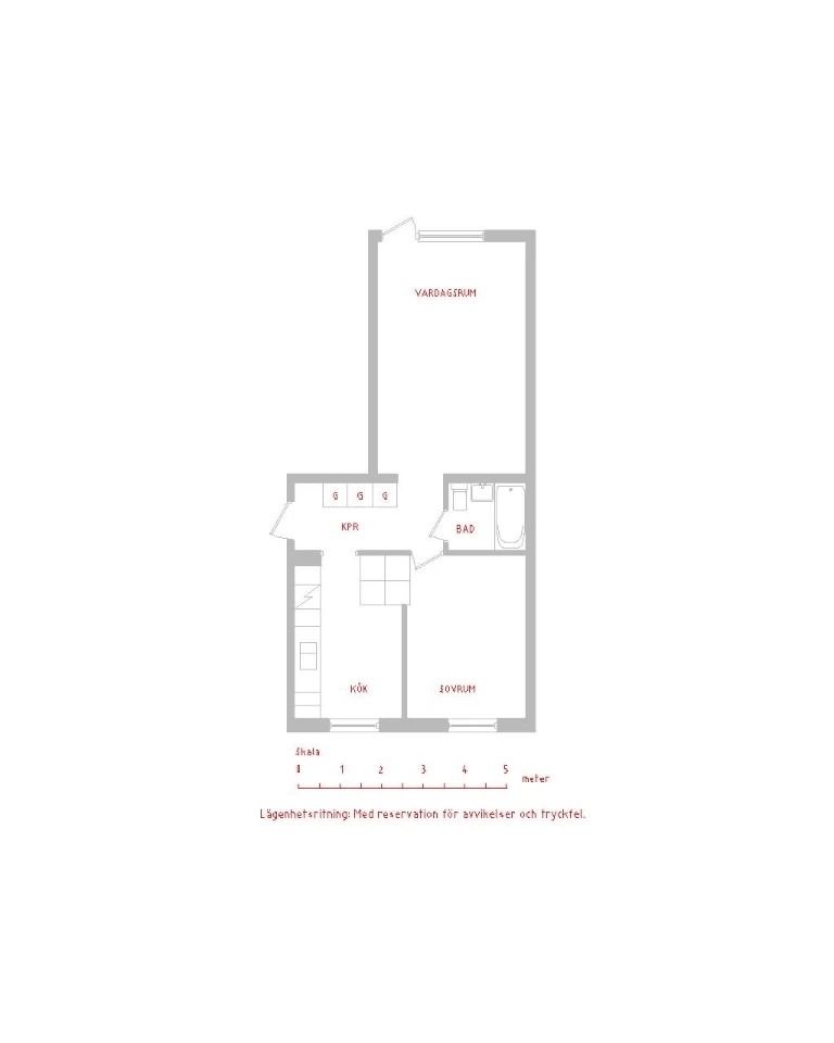 Planritning, Hallengrensvägen 3F