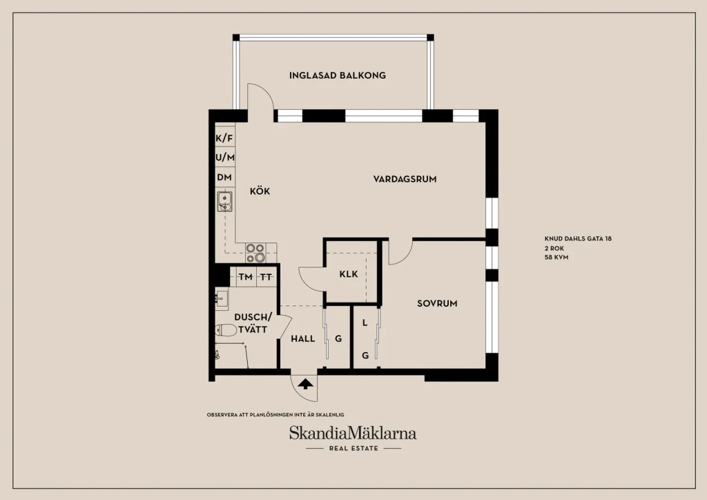 Planritning, Knud Dahls gata 18