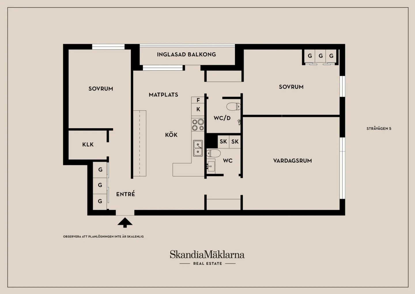Planritning, Stråvägen 5