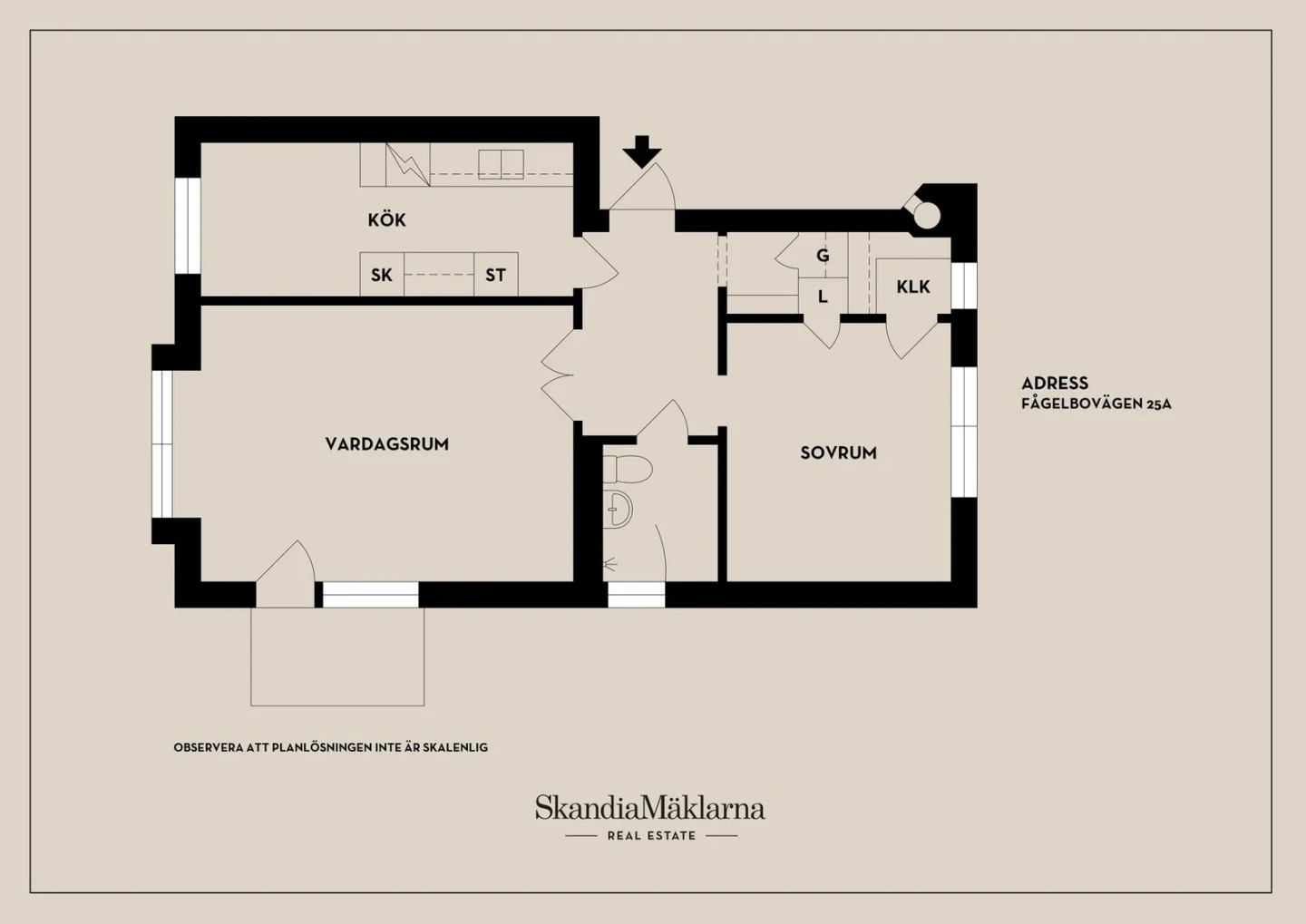 Planritning, Fågelbovägen 25A