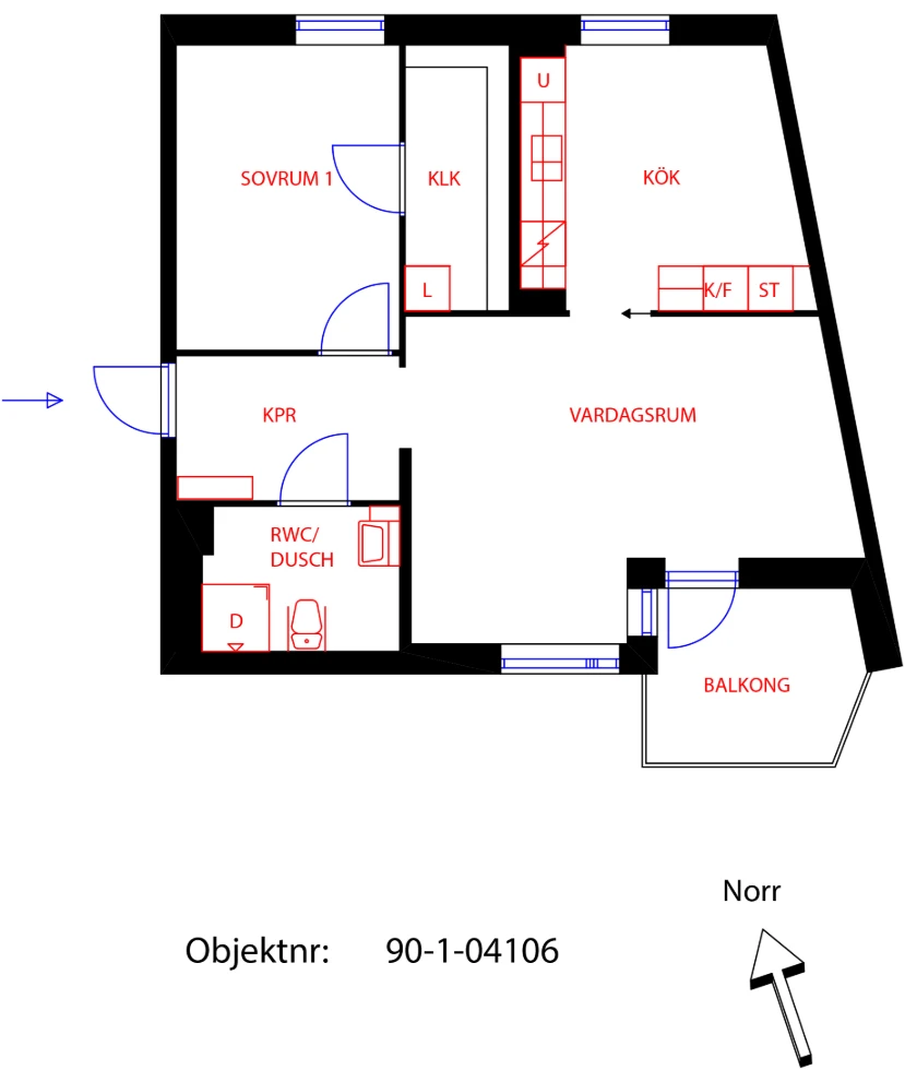 Planritning, Ekängsvägen 23