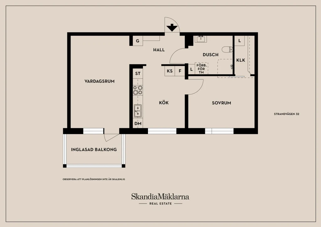 Planritning, Strandvägen 32