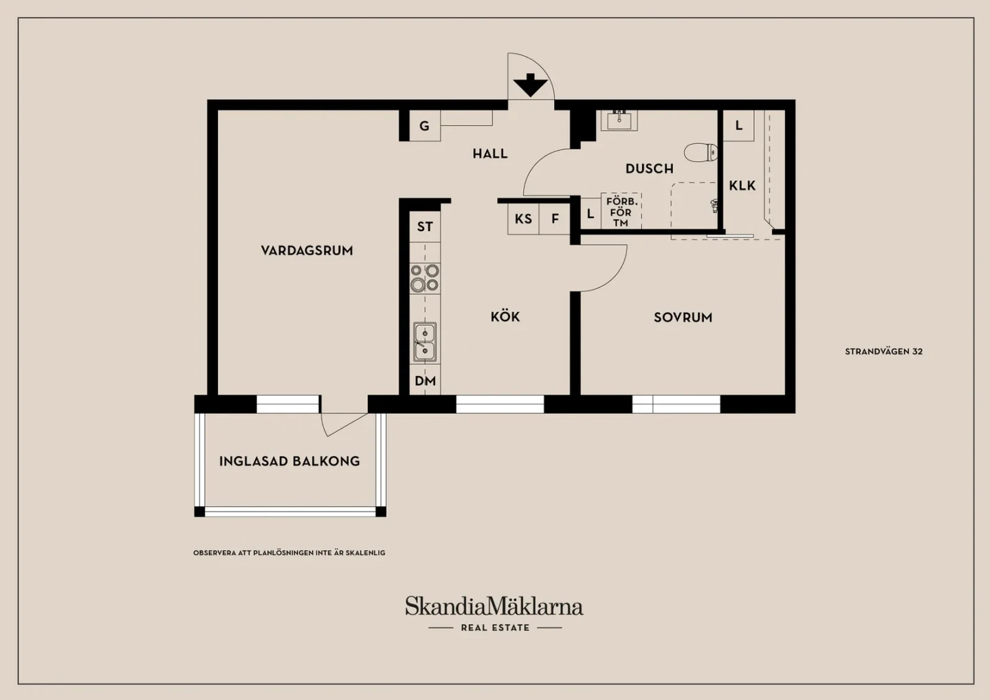 Planritning, Strandvägen 32