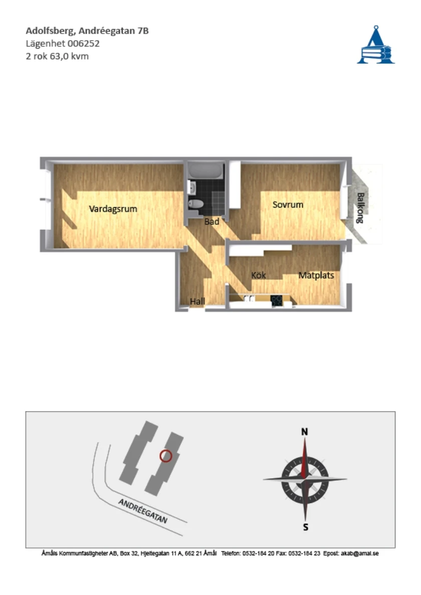 Planritning, Andréegatan 7B