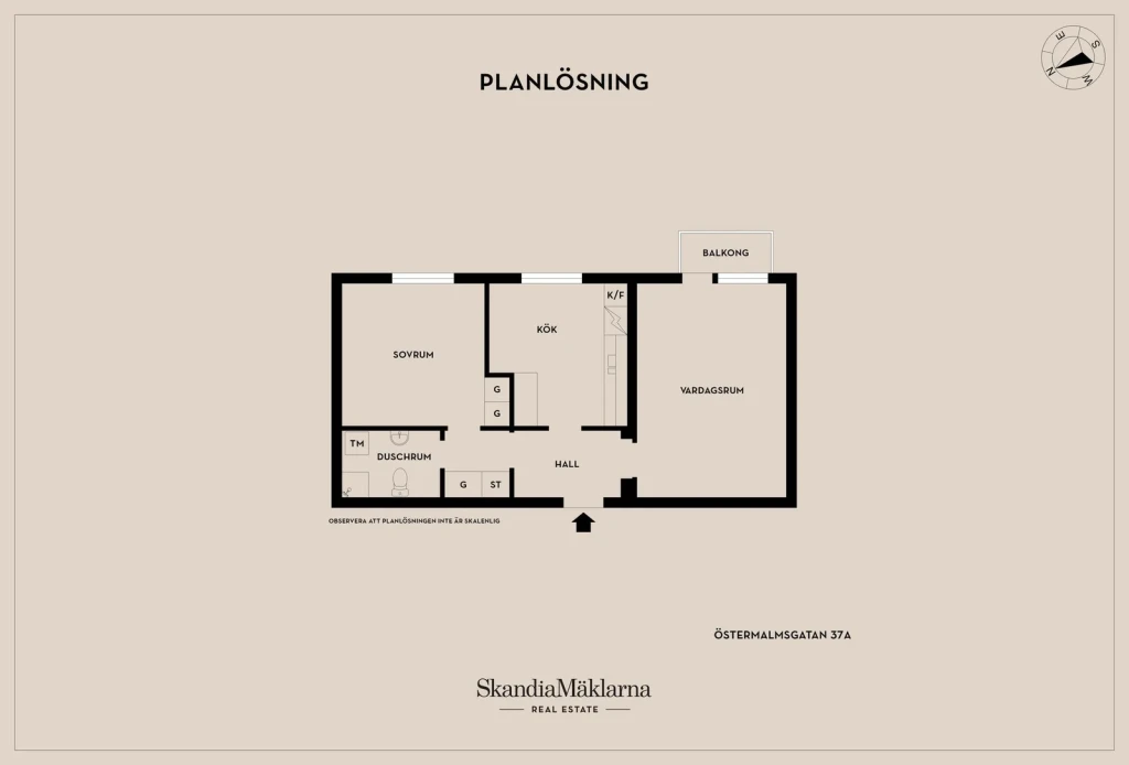 Planritning, Östermalmsgatan 37A