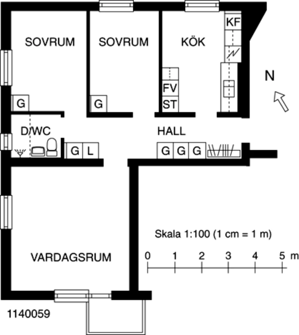 Planritning, Sallyhillsvägen 10
