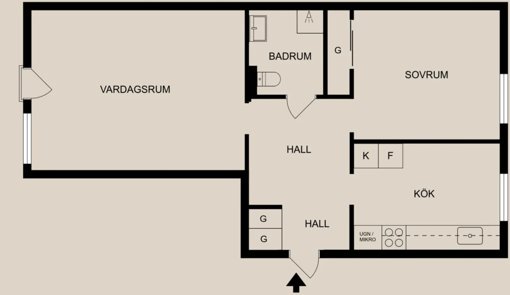 Planritning, Taborsbergsvägen 15A