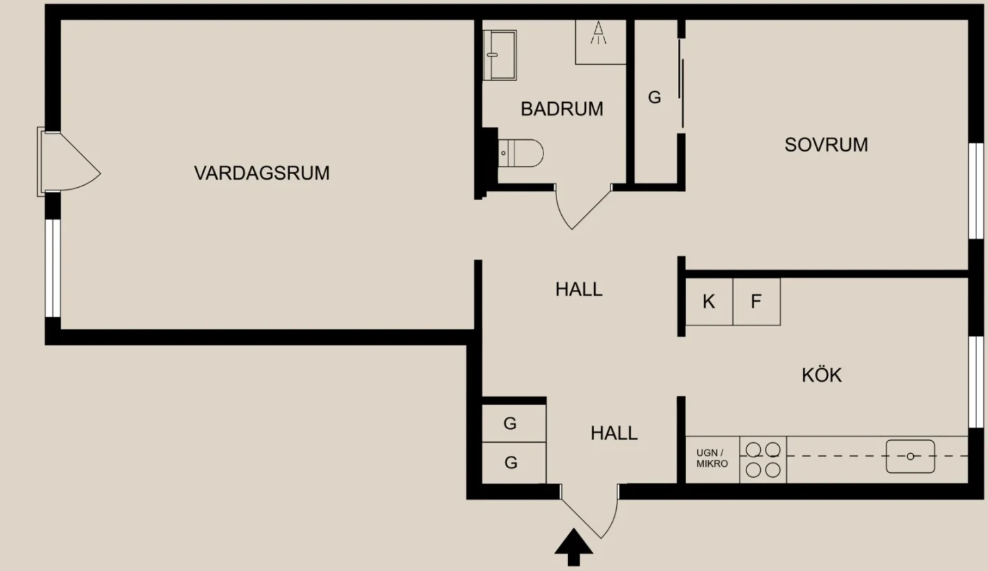 Planritning, Taborsbergsvägen 15A
