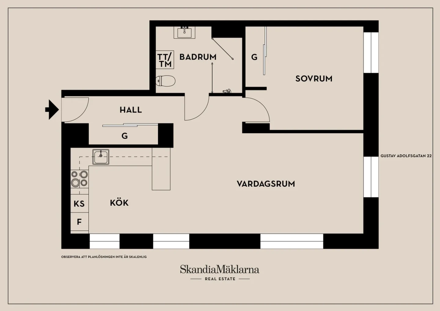 Planritning, Gustav Adolfsgatan 22