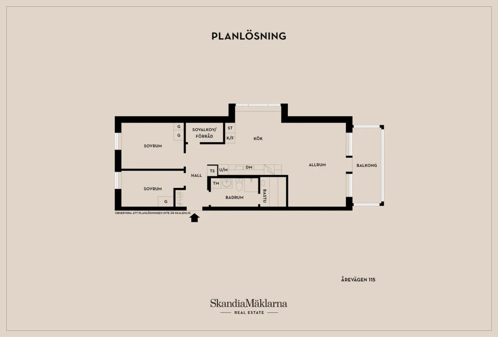 Planritning, Årevägen 115