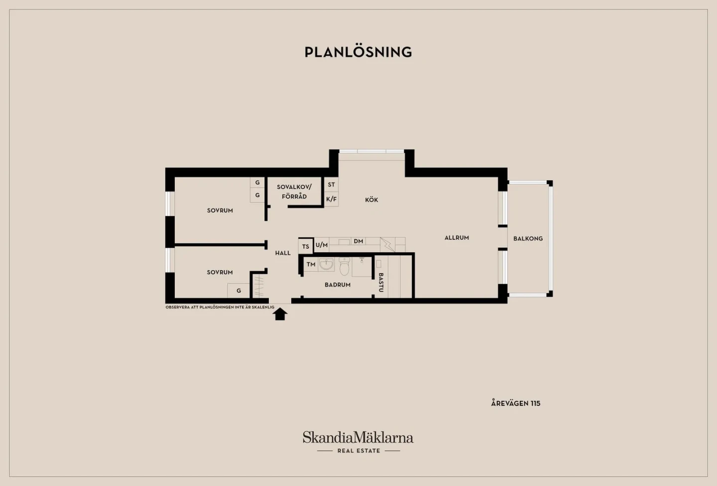 Planritning, Årevägen 115