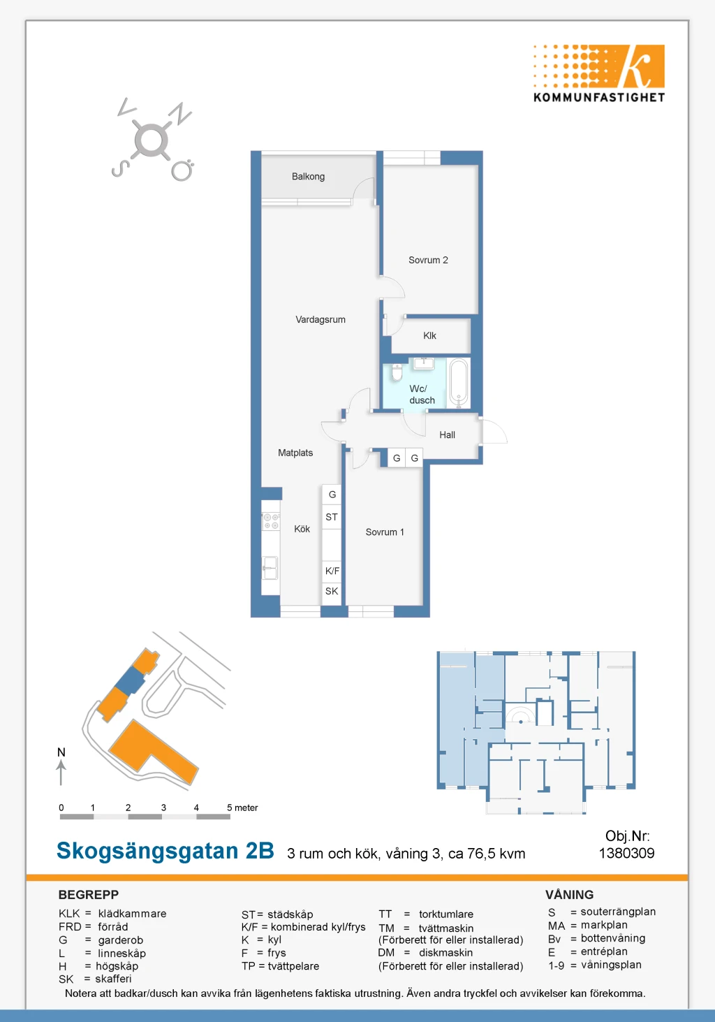 Planritning, Skogsängsgatan 2 B