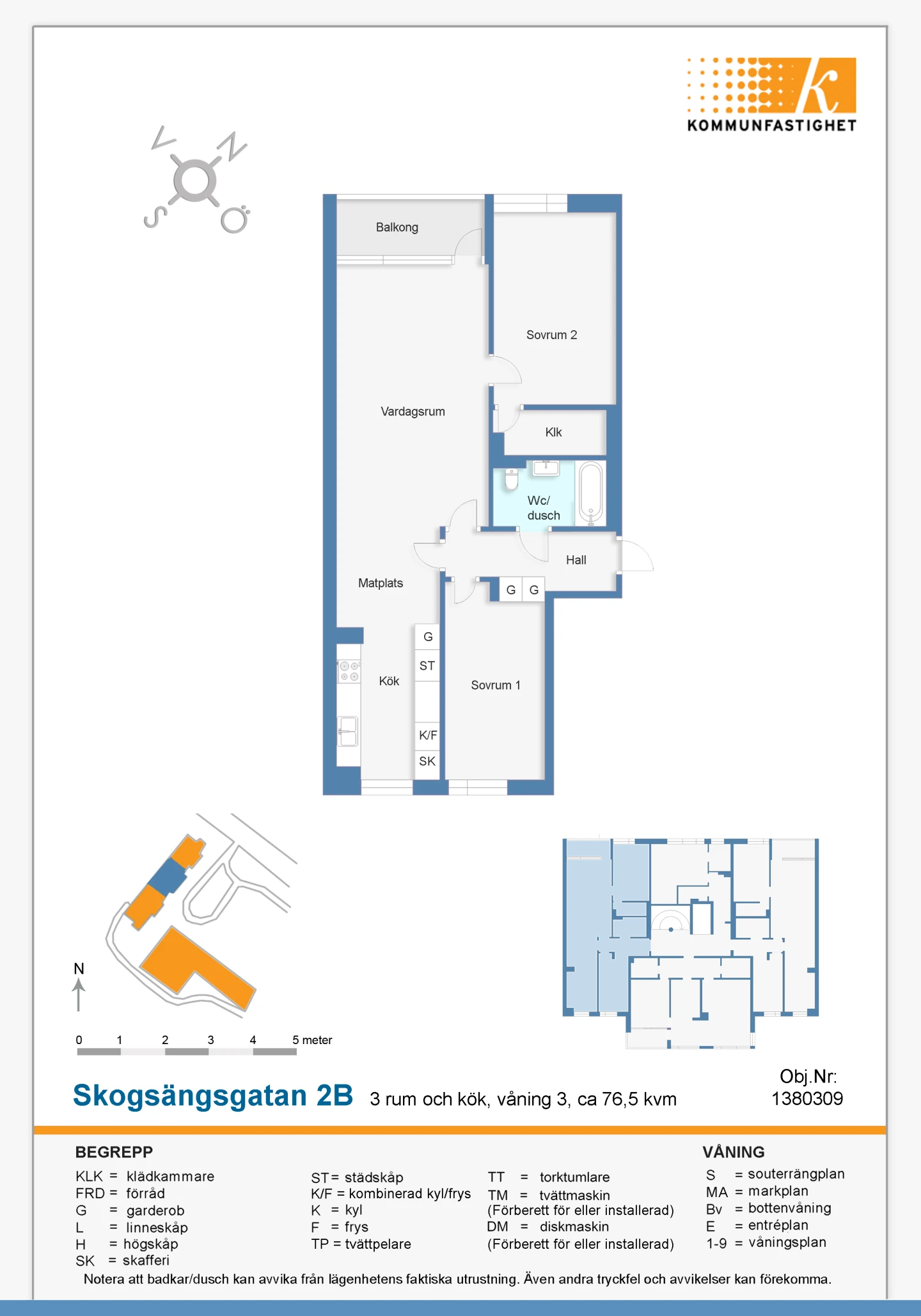 Planritning, Skogsängsgatan 2 B