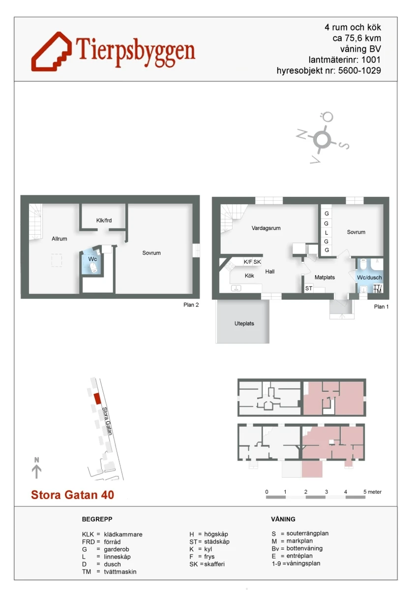 Planritning, Stora Gatan 40