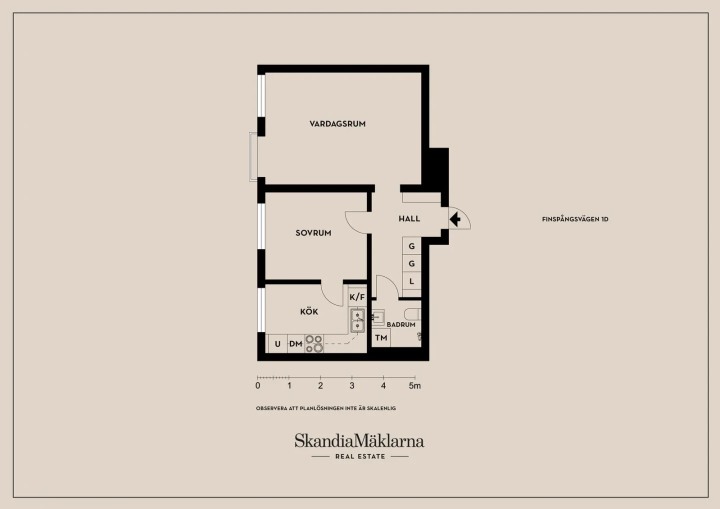 Planritning, Finspångsvägen 1D