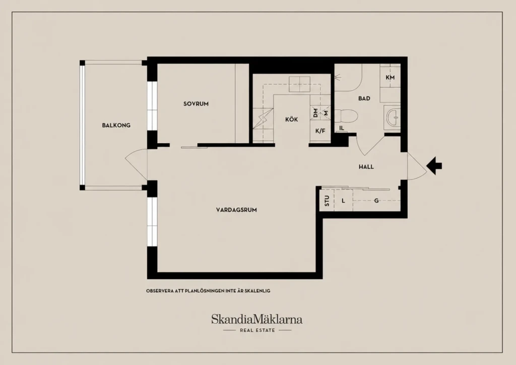 Planritning, Råcksta gårdsväg 23