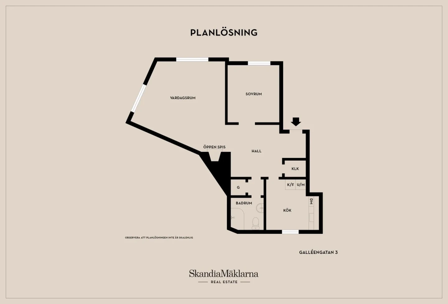 Planritning, Galléengatan 3