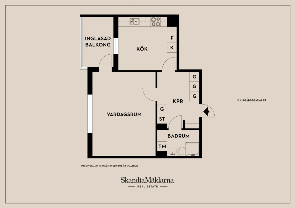 Planritning, Djurgårdsgatan 23