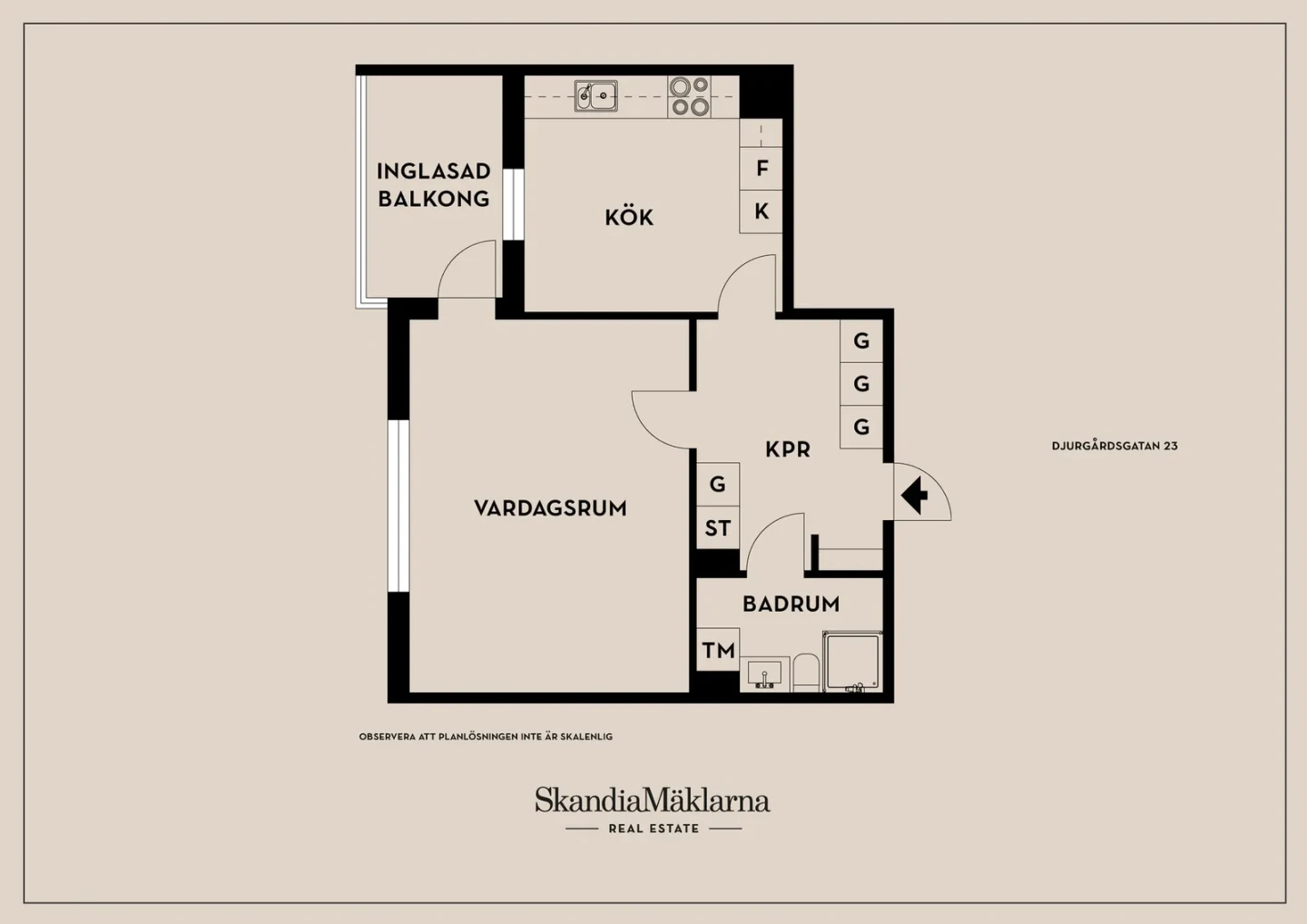 Planritning, Djurgårdsgatan 23