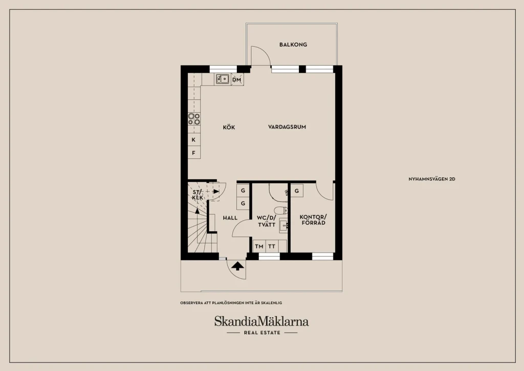 Planritning, Nyhamnsvägen 2D