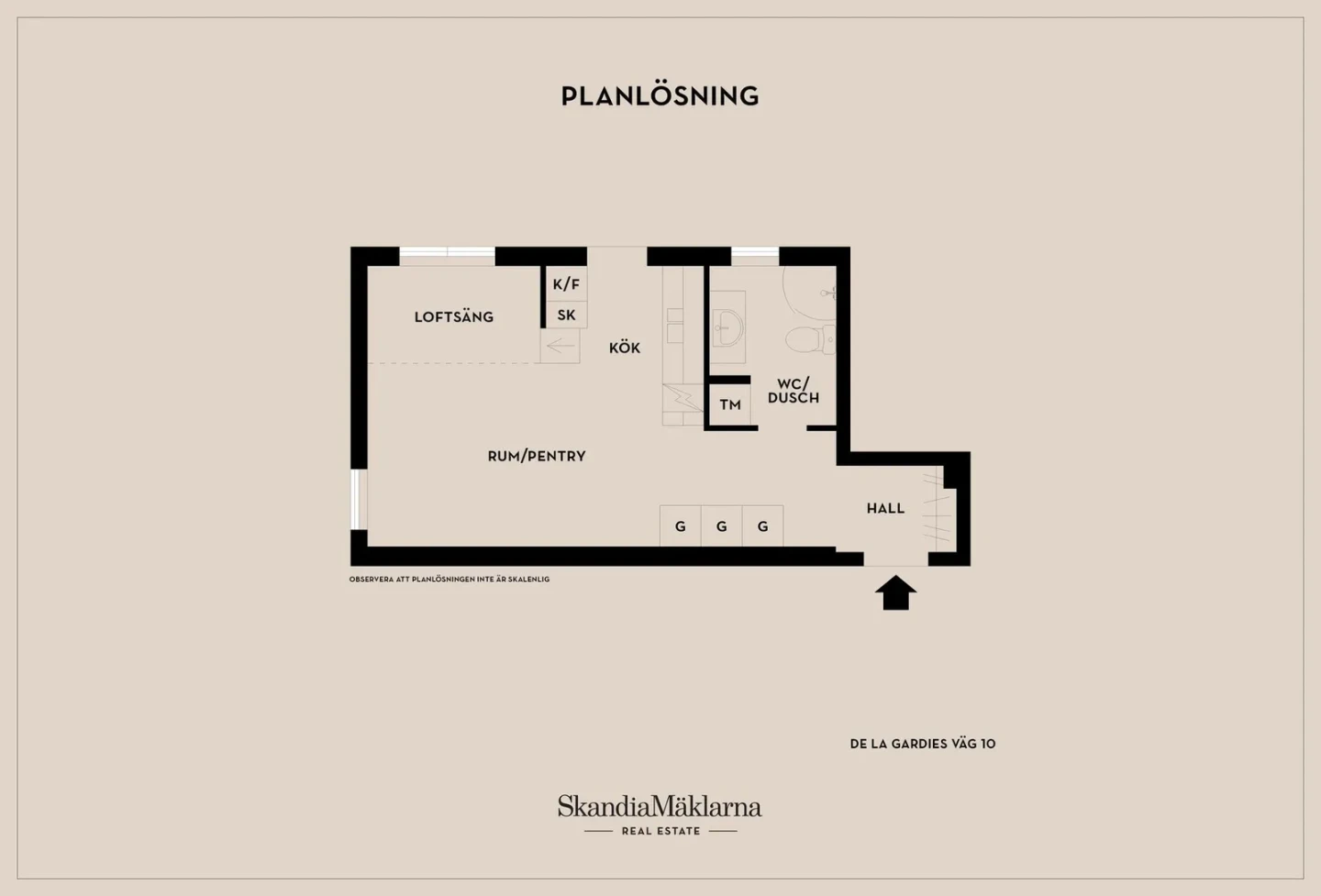 Planritning, De la Gardies väg 10