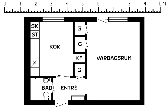 Planritning, Storgatan 96A
