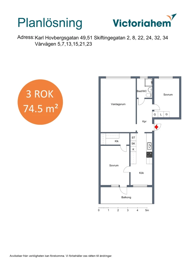 Planritning, Vårvägen 21A