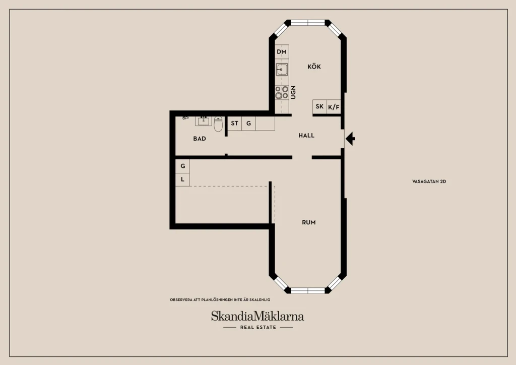 Planritning, Vasagatan 2D