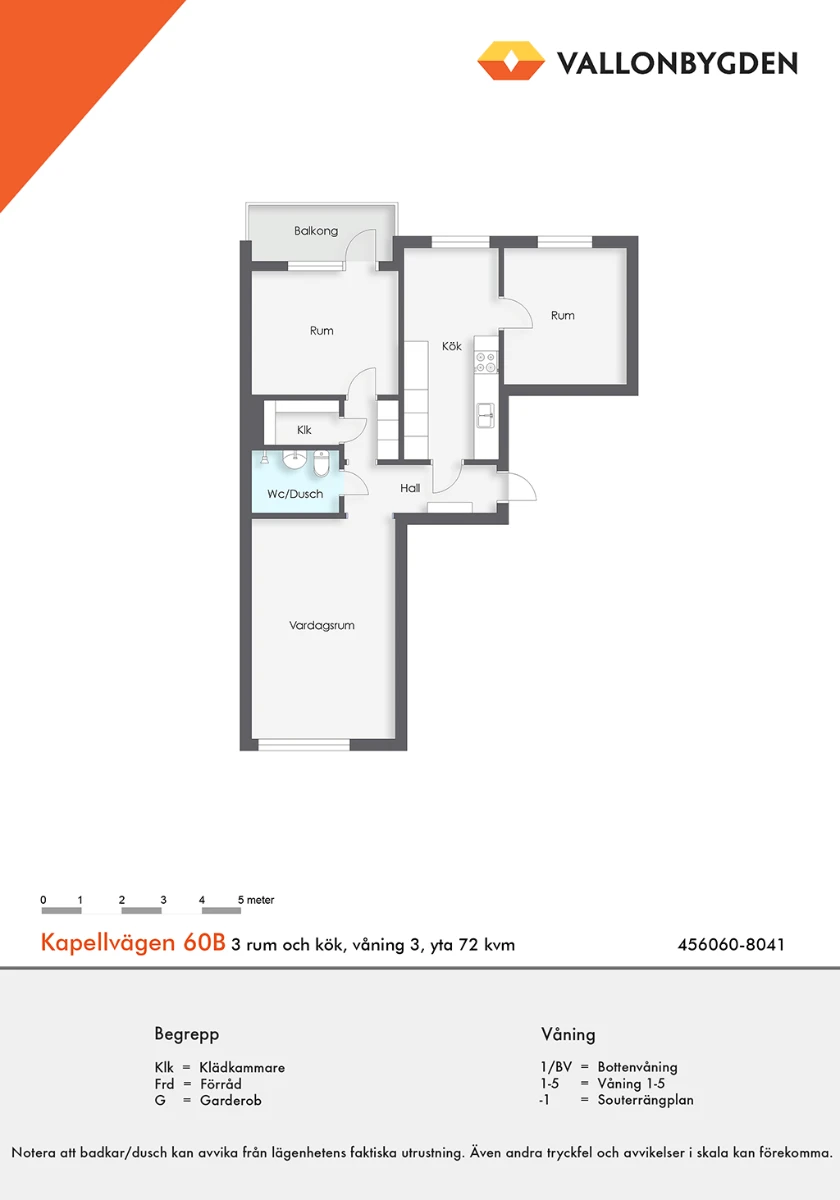 Planritning, Kapellvägen 60B