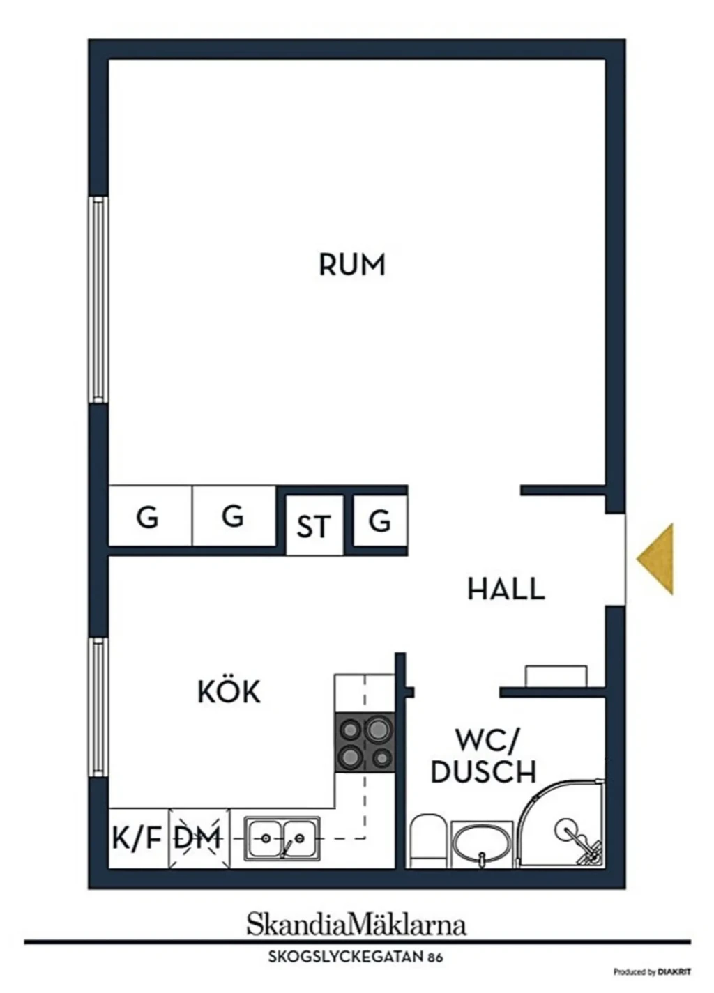 Planritning, Skogslyckegatan 86