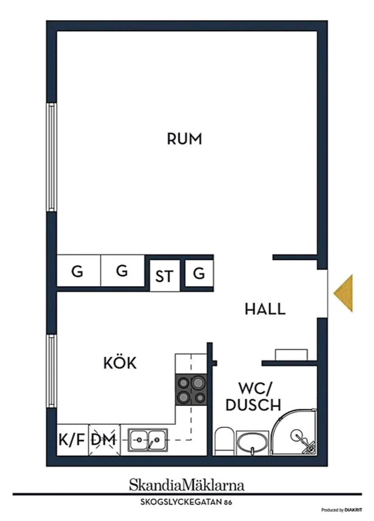 Planritning, Skogslyckegatan 86