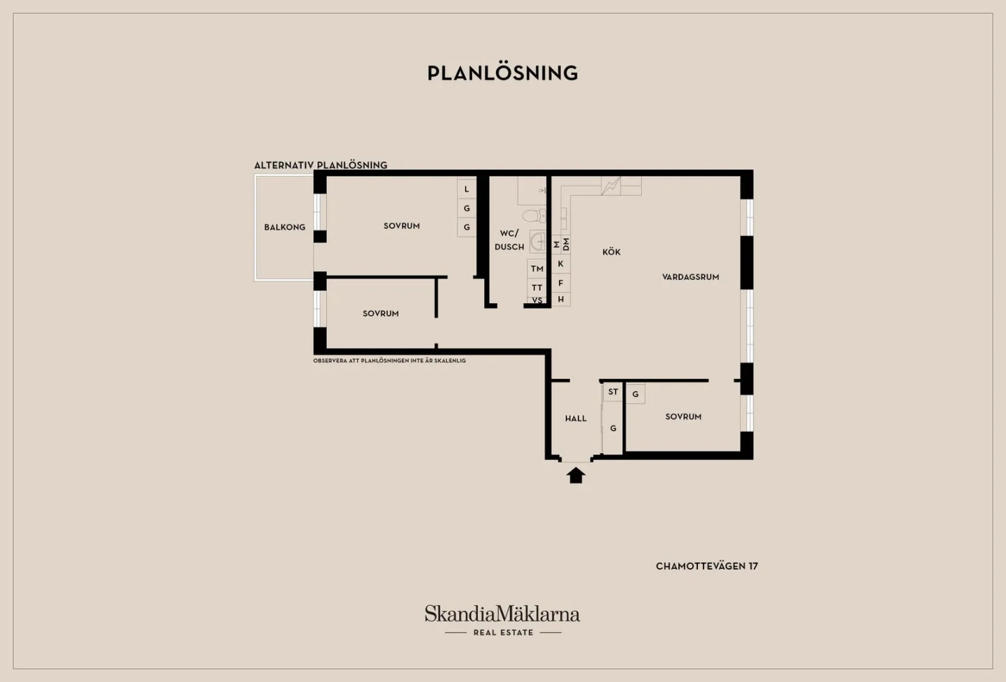 Planritning, Chamottevägen 17