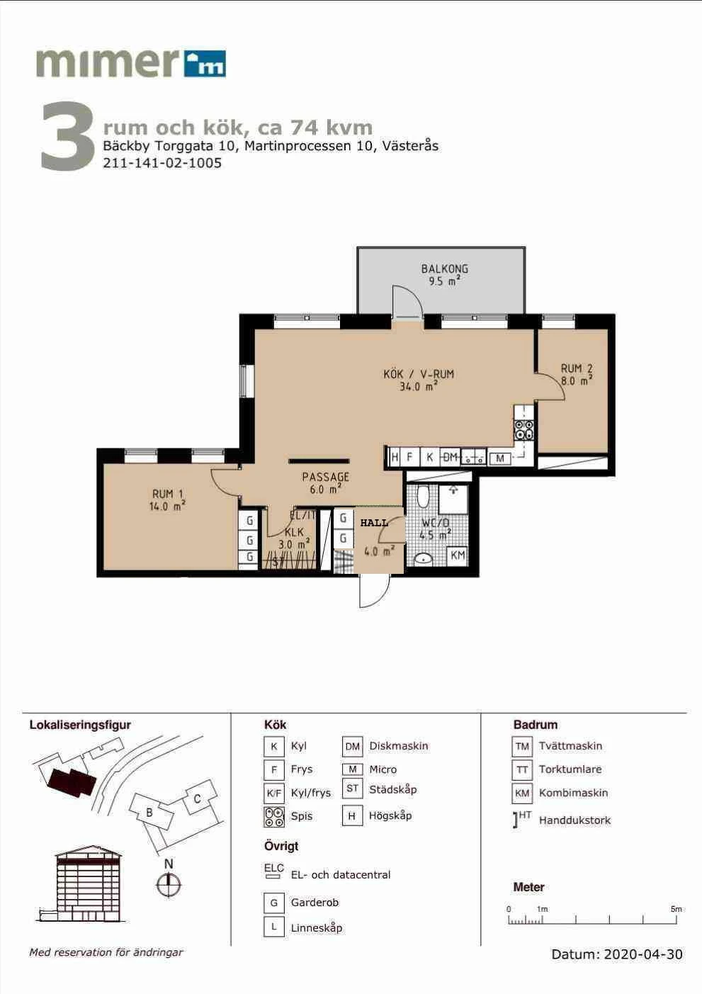 Planritning, Bäckby Torggata 10