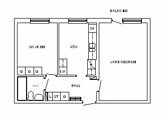 Planritning, Åsbäcksgatan 38 A