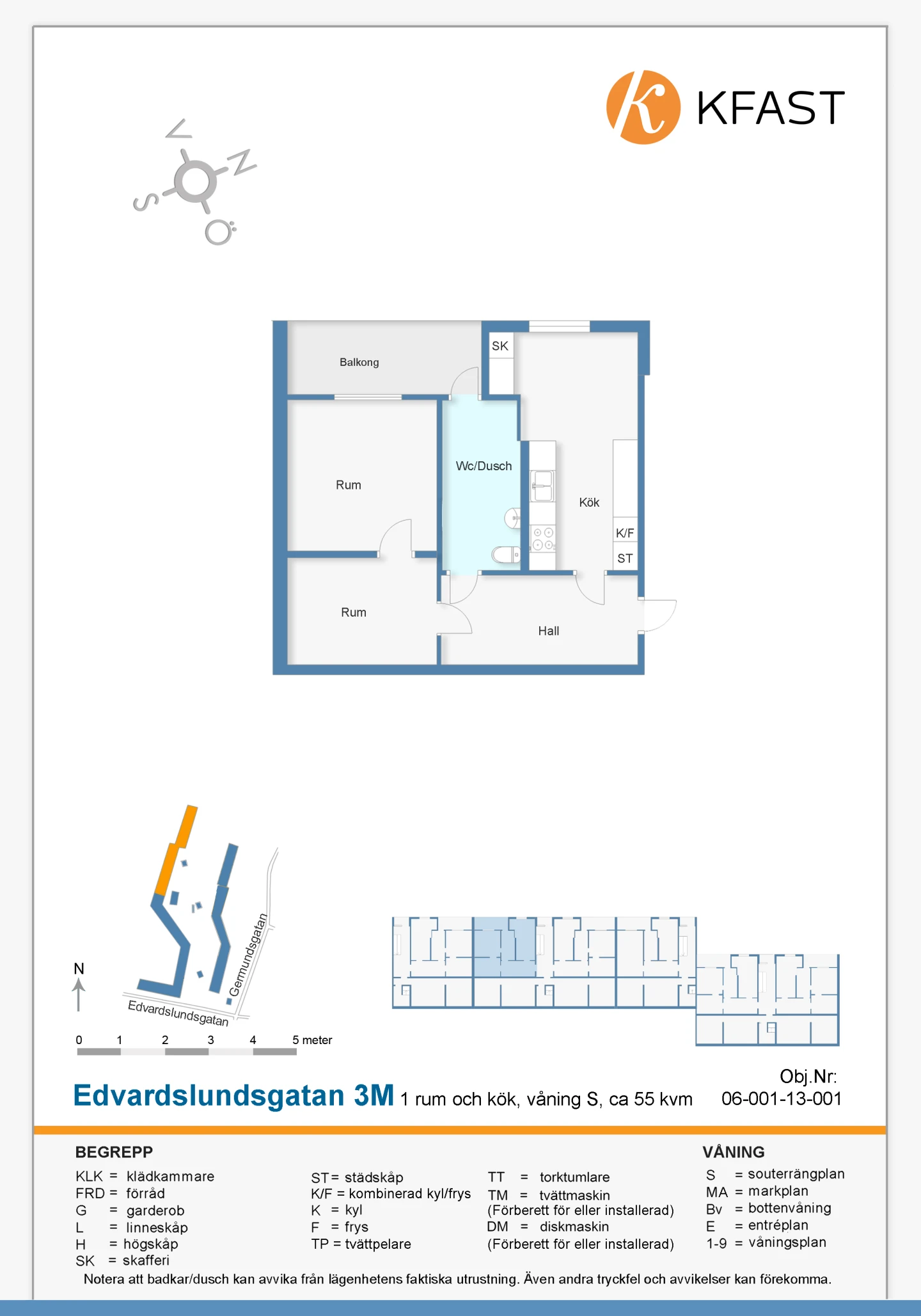 Planritning, Edvardslundsgatan 3M