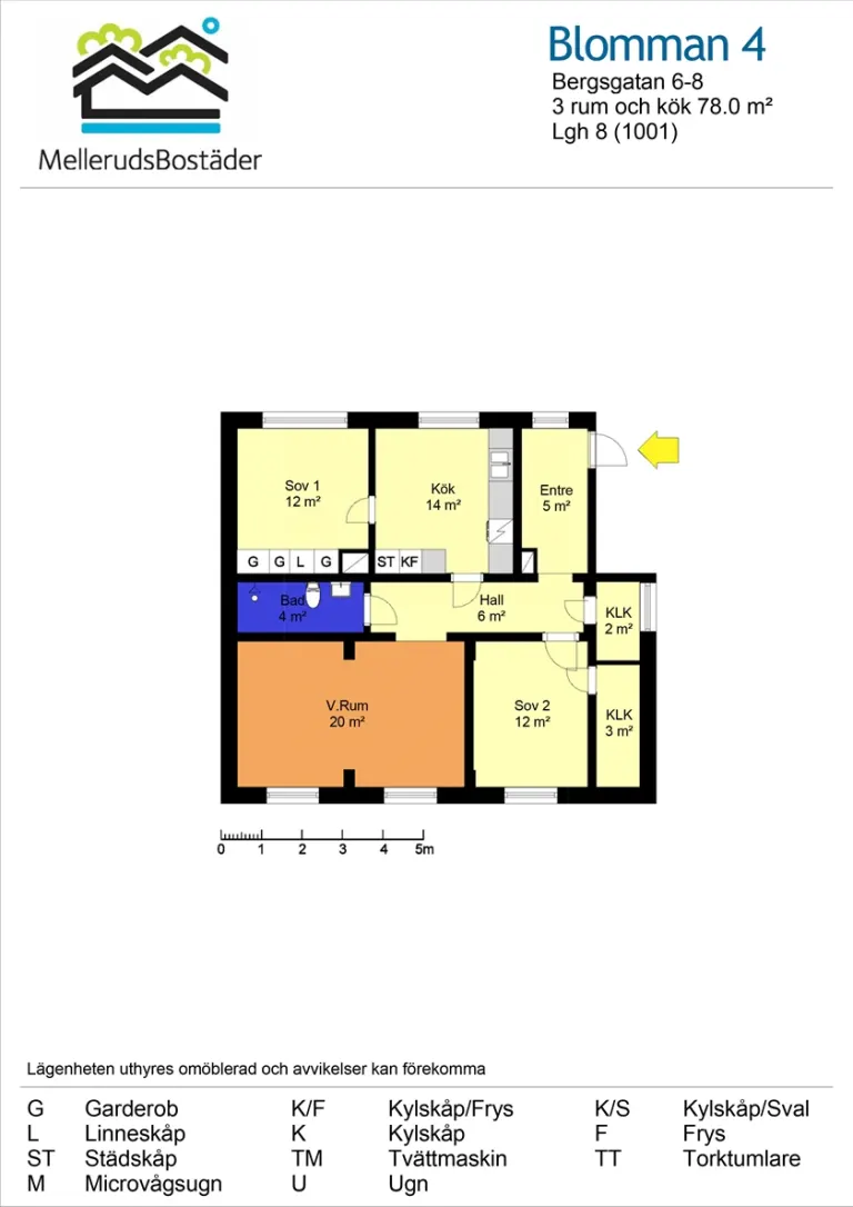 Hyresrätt med 3 rum på Bergsgatan 8 i Mellerud, bild 2 av 2