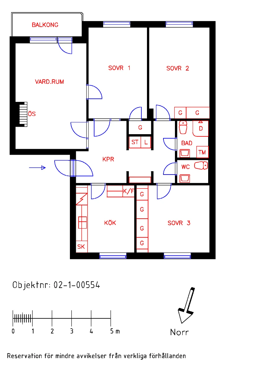 Planritning, Gamla Kungsvägen 55A