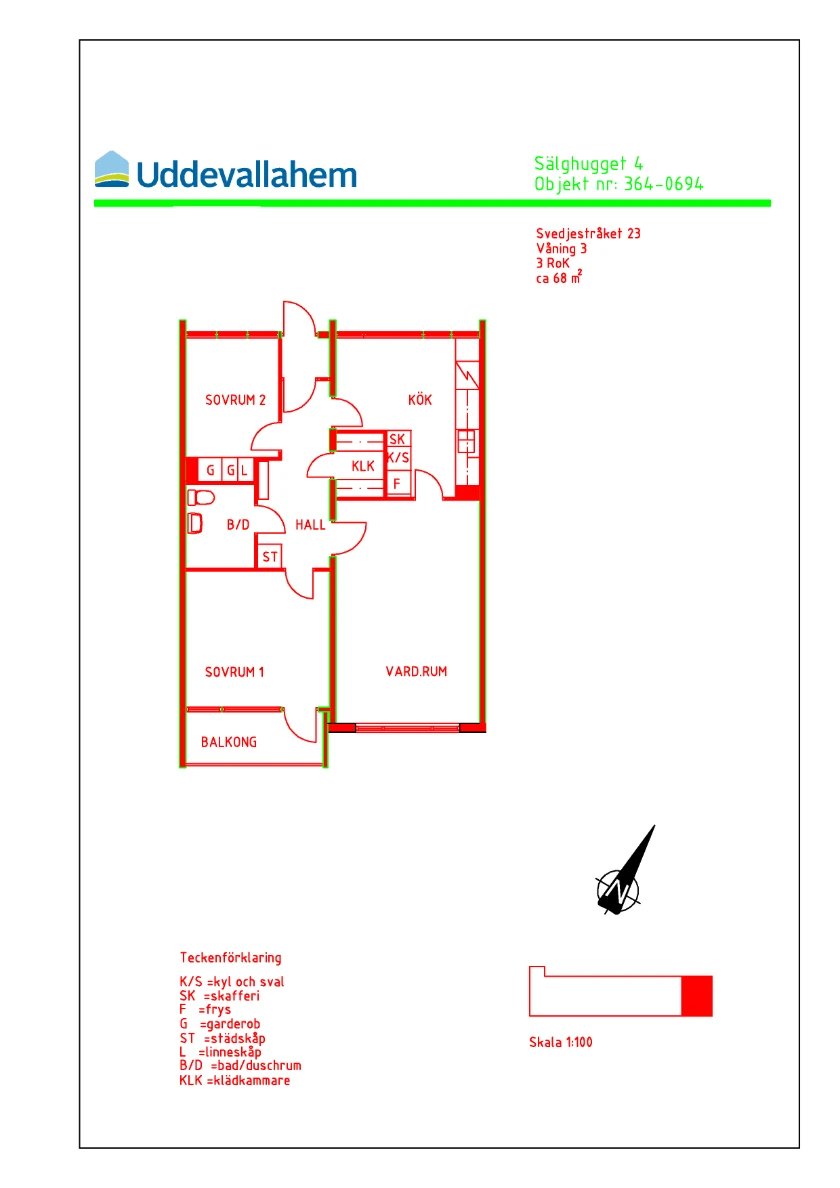 Planritning, Svedjestråket 23