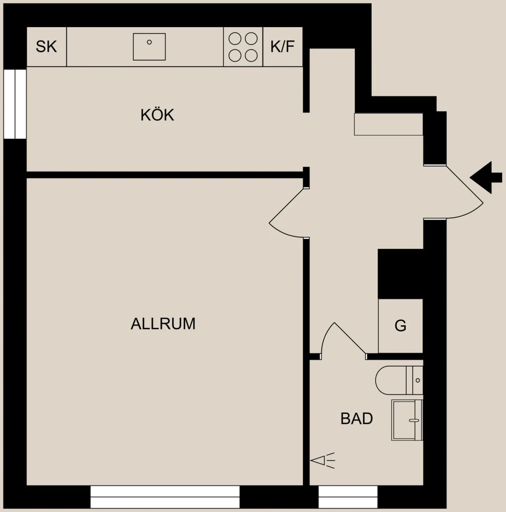 Planritning, Enebymovägen 5