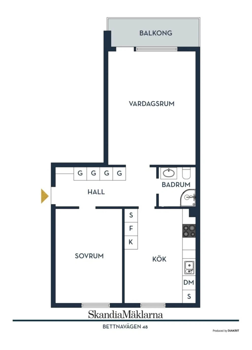 Planritning, Bettnavägen 48