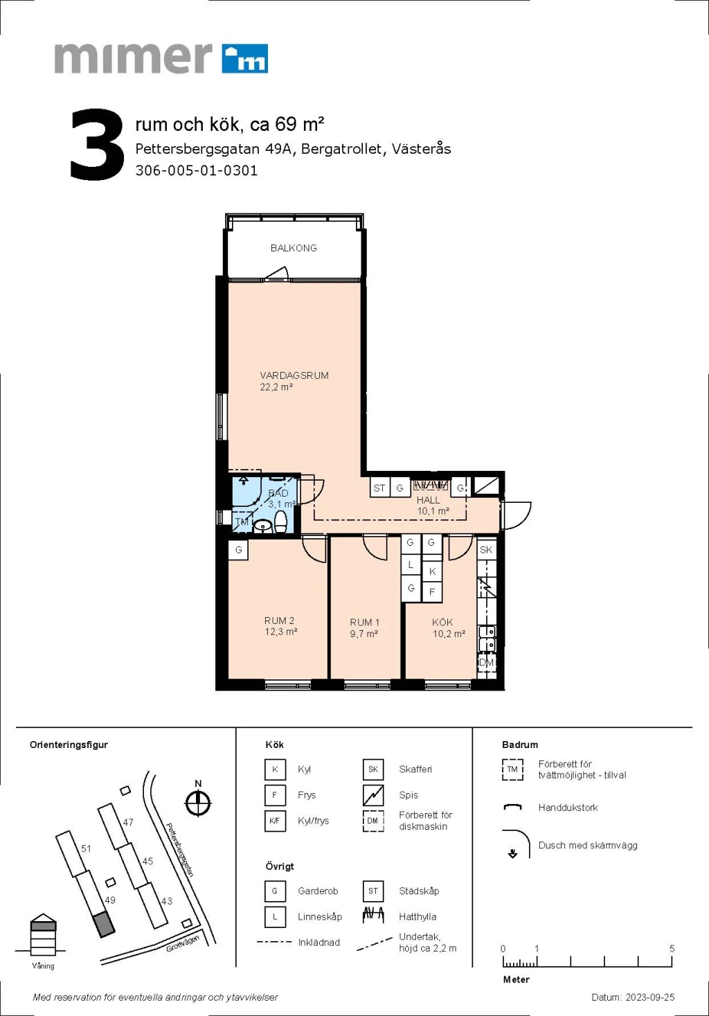 Planritning, Pettersbergsgatan 49A