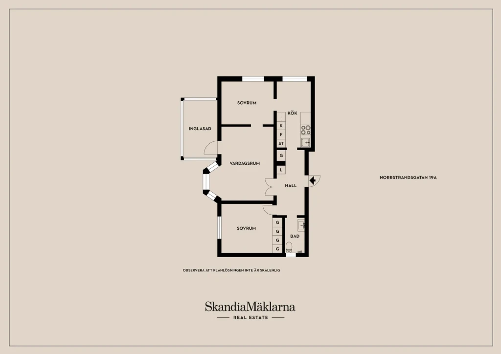 Planritning, Norrstrandsgatan 19A